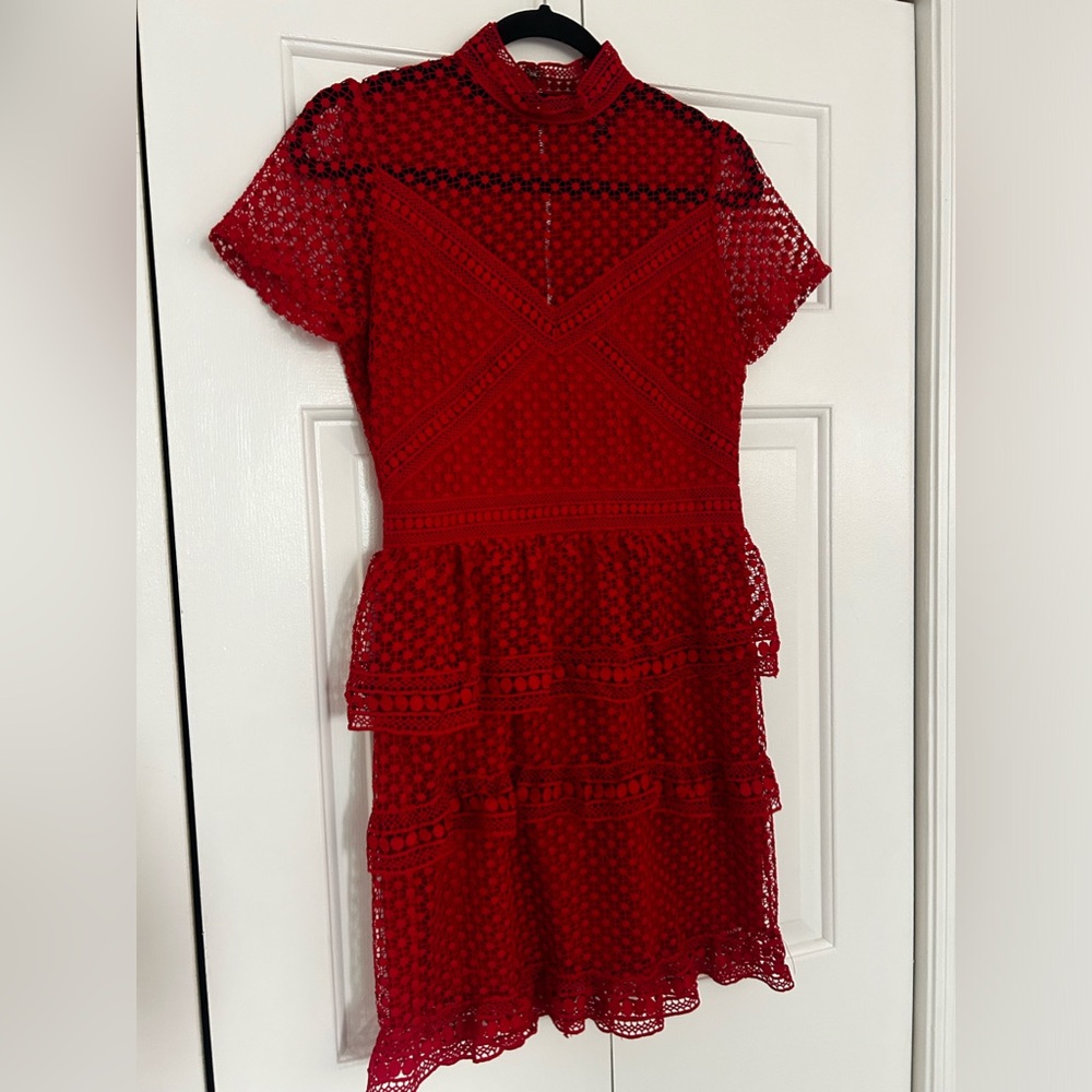 Aqua lace dress